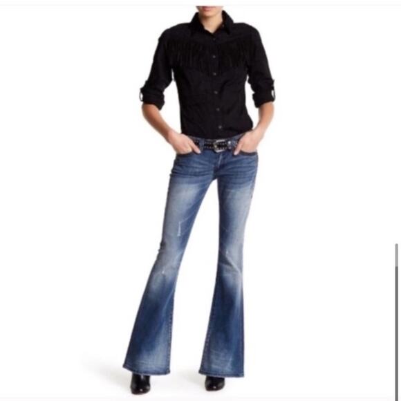 Affliction Ziggy Embellished Jeans Size 26 - Picture 2 of 6